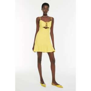 Trendyol Yellow Cut Out Detailed Dress