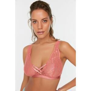 Trendyol Pink Lace Detail Cross Bralette