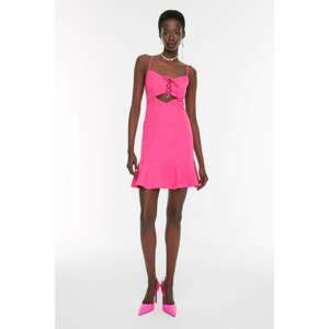 Trendyol Fuchsia Cut Out Detailed Dress