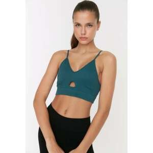 Trendyol Green Seamless Cut Out Detailed Sports Bra