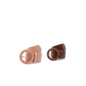 Trendyol Tan-Rose Dried 2-Pack Women's Belt