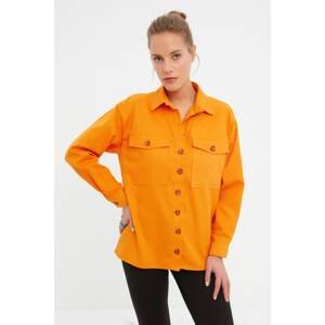Trendyol Orange Double Pocket Shirt