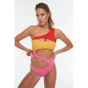 Trendyol Colorful Cut Out Detailed Swimsuit