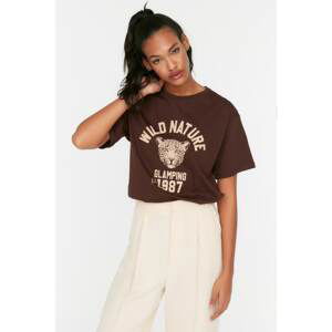 Trendyol T-Shirt - Brown - Regular fit