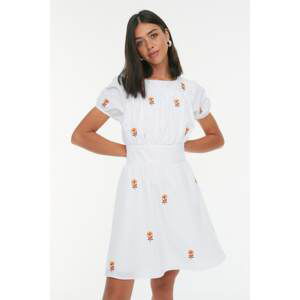 Trendyol Ecru Embroidered Dress