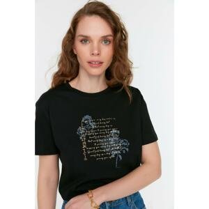 Trendyol Printed Semi-fitted Knitted T-shirt