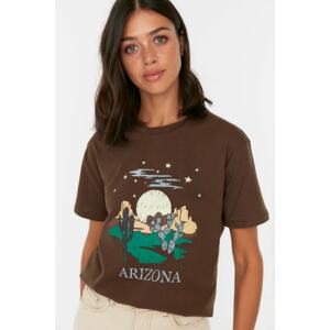 Trendyol T-Shirt - Brown - Regular fit