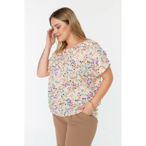 Trendyol Curve Floral Patterned Woven Blouse