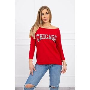 Blouse with print Chicago red