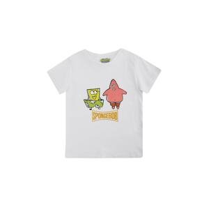 Trendyol White SpongeBob Licensed Girl Knitted T-Shirt