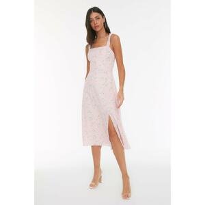 Trendyol Pink Slit Patterned Dress