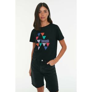 Trendyol T-Shirt - Black - Regular fit