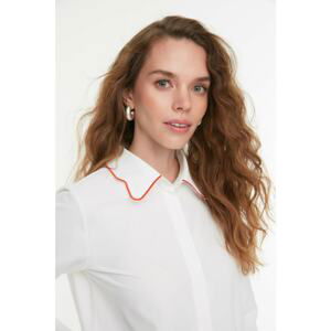 Trendyol Ecru Collar Detailed Woven Shirt