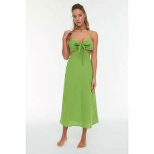 Trendyol Green Cut-Out Tie Detailed Dress