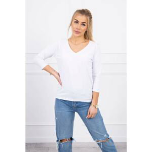 White blouse with V-neck