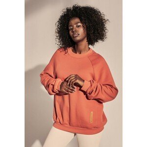 Orange sweatshirt made of recycled Perim MOTHER EARTH material