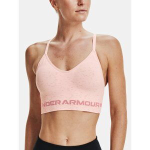 Under Armour Bra UA Seamless Low Long Htr Bra-PNK - Women