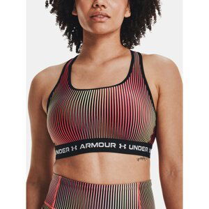 Under Armour Crossback Mid Print Women's Bra-BLK XS