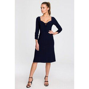 Stylove Woman's Dress S308 Navy Blue