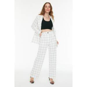 Trendyol Ecru Check Trousers