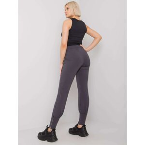 Graphite sweatpants with zippers Cindy RUE PARIS