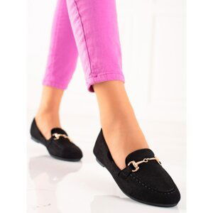 BLACK STYLISH VINCEZA MOCCASINS