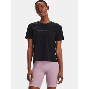 Under Armour T-Shirt Live Pocket Mesh Graphic SS-BLK - Women