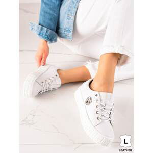 FILIPPO LEATHER SNEAKERS ON THE PLATFORM