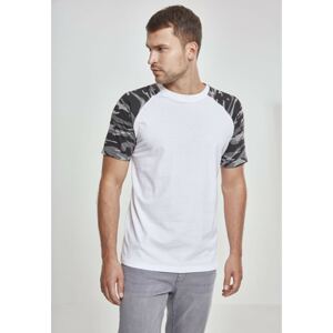 Contrasting raglan t-shirt wht/darkcamo