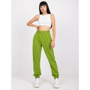 Green sports trousers with pockets RUE PARIS