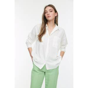 Trendyol Ecru Double Pocket Shirt