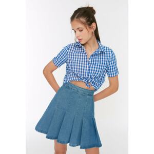 Trendyol Blue Short Sleeve Shirt