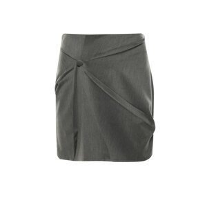 Trendyol Design Gray Button Detailed Skirt