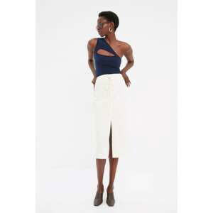 Trendyol Ecru Belted Skirt