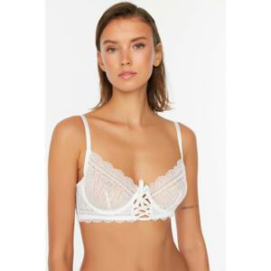 Trendyol White Lace Underwire Bra