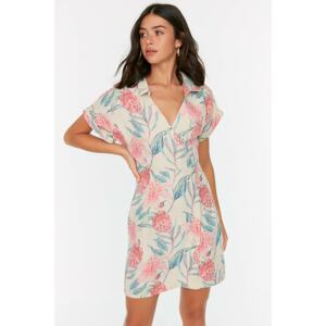 Trendyol Ecru Floral Dress