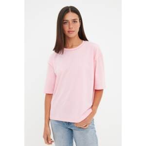 Trendyol Pink Loose Knitted T-Shirt