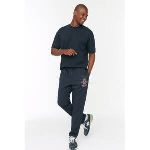 Trendyol Sweatpants - Navy blue - Relaxed