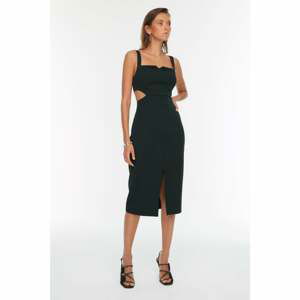 Trendyol Black Slit Cut Out Detailed Dress