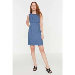 Trendyol Navy Checked Dress