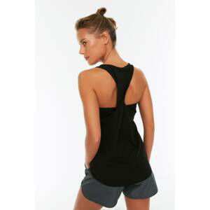 Trendyol Black Back Detailed Knitted Singlet