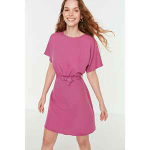 Trendyol Purple Woven Mini Dress with Belt