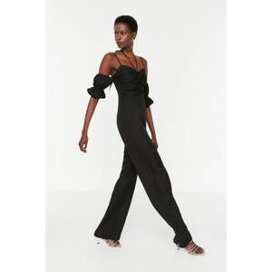 Trendyol Black Collar Detailed Jumpsuit