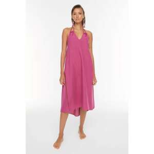 Trendyol Fuchsia Tie Back Detailed Dress