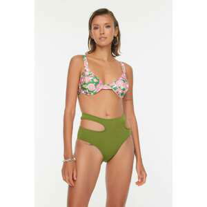 Trendyol Khaki Cut Out Detailed Bikini Bottom