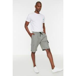 Trendyol Khaki Men Regular Fit Cargo Pocket Elastic Waist Shorts & Bermuda