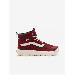 White-Burgundy Women Leather Ankle Boots VANS Ultrarange - Women