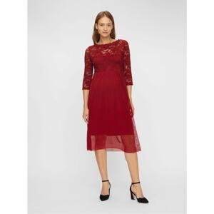 Burgundy maternity dress with lace top Mama.licious - Women