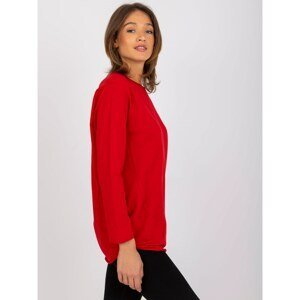 Red, loose basic blouse Renata
