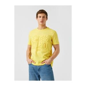 Koton Oversize Embossed Printed T-Shirt